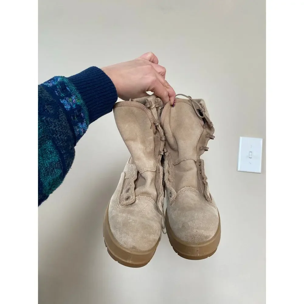New Altama Temperate Combat Boots Tan Goretex Vibram Military Mens 5.5 R